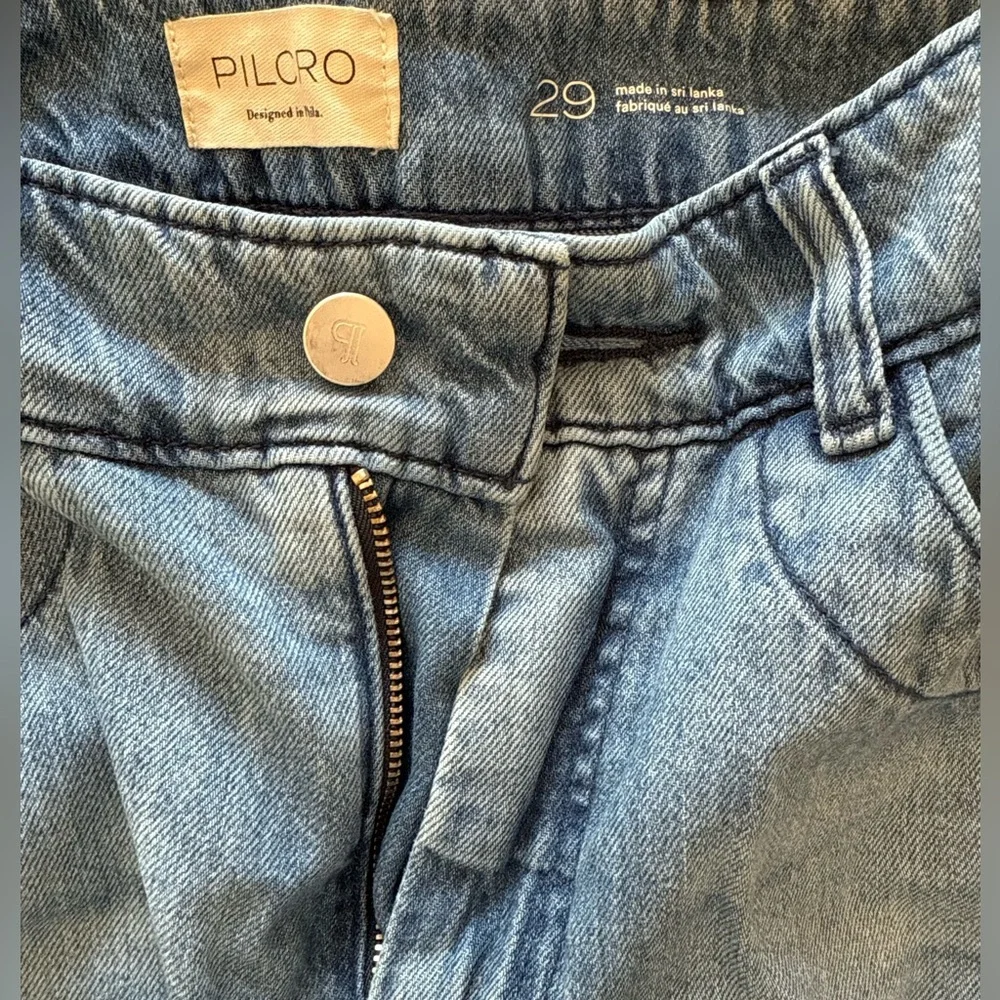Pilcro Wide-Leg Blue Denim Jeans - Picture 5 of 8